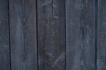 New black painted wooden wall close