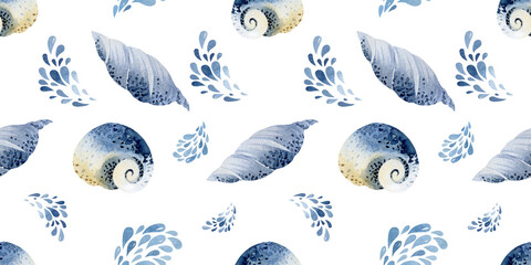 watercolor set pattern raccoon and dolphin friendship © Elena