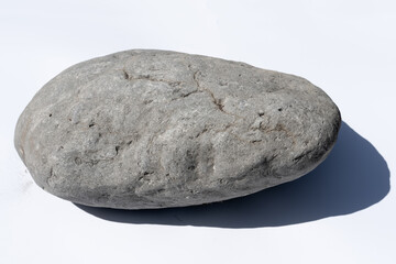 Stone on a white background as a background or texture