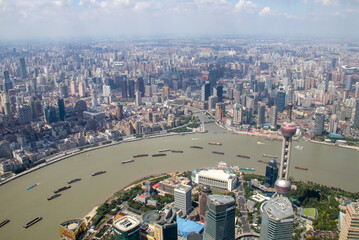 Panorama urbain de Shanghai, Chine