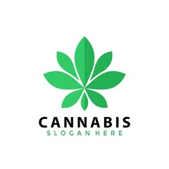 Creative Cannabis Leaves logo Designs vector illustration
