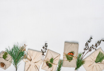 Zero waste and eco friendly christmas concept.