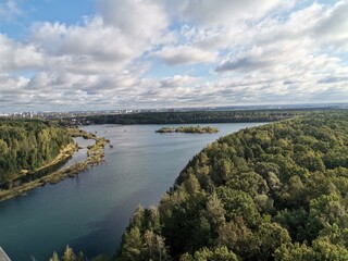 river and clouds