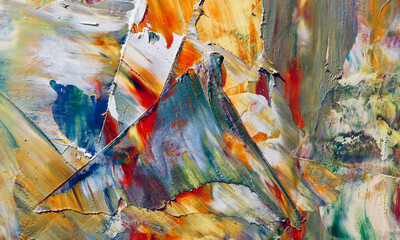Color texture. Hand drawn oil painting on canvas. Abstract art background.  Modern, contemporary...