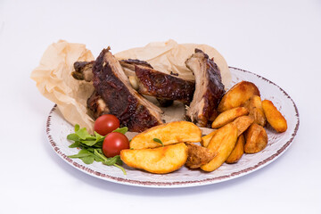 Sweet chili sauce with pork ribs