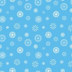 Snowflakes seamless pattern vector