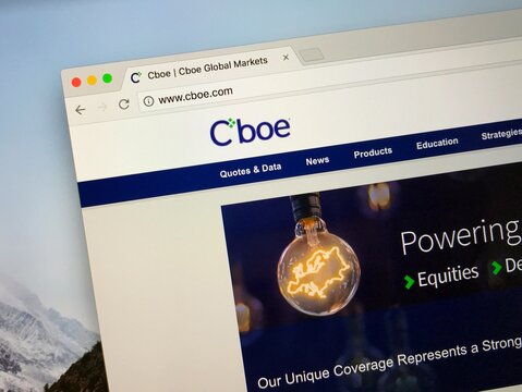 Amsterdam, the Netherlands - August 25, 2018: Website of The Chicago Board Options Exchange or Cboe.