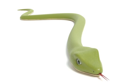 3D Illustration of a Cartoon Snake