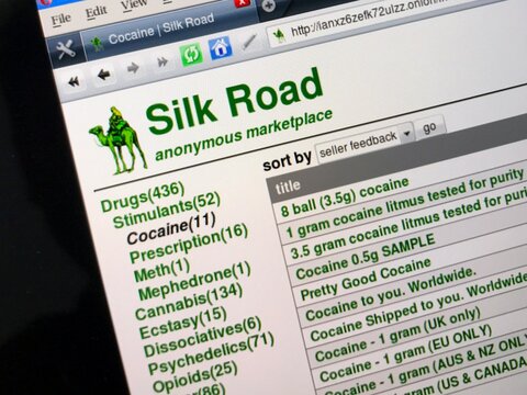 San Francisco, U.S. - August 31, 2018: Website screenshot of Silk Road Anonymous Marketplace. Silk Road was an online black market and darknet platform for buying and selling illegal goods