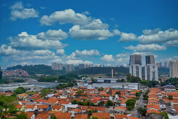 Foto aérea da zona sul de São Paulo, ambiente residencial