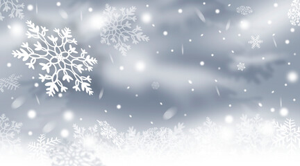 Fototapeta na wymiar Christmas background with snowflakes snowy winter. Abstract winter background with snowflakes. Winter. Snow. Christmas background