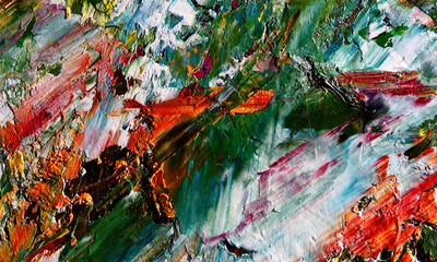  Abstract oil painting on canvas . background wallpaper. Modern motif visual art . Trendy hand...