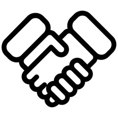 
Business agreement handshake line icon for apps and website ui
