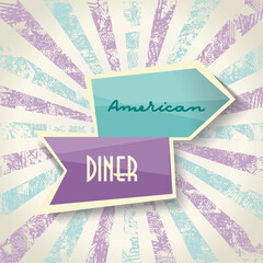 Vector sign design for cafe, restaurant