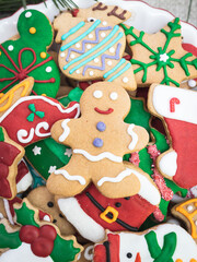 Gingerbread cookie in a pile 