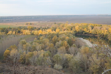autumn landscape with a river