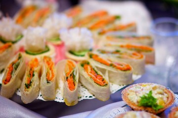 Delicious sandwiches stuffed with vegetables