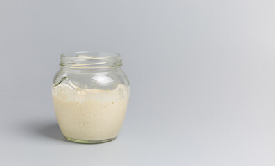 Ripe sourdough for bread . The leaven for bread is active. 100 percent fermentation