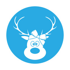 Fototapeta premium Simple illustration of Christmas deer Concept for Christmas holiday