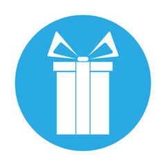 Simple illustration of Christmas gift box for Christmas holiday