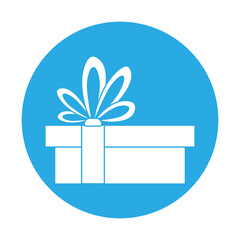 Simple illustration of Christmas gift box for Christmas holiday