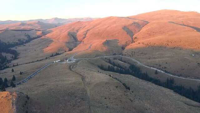 Mountain Pass Aerial View