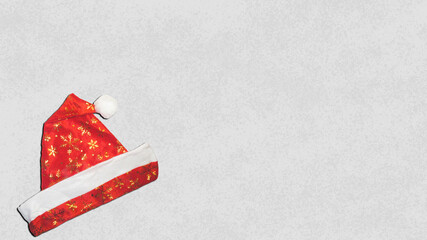 Red hat of Santa Claus. Background
