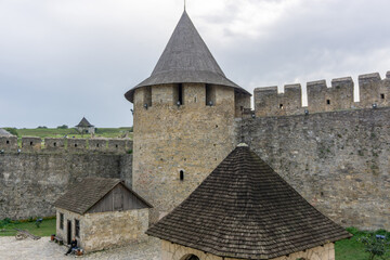 Beautiful view of The Khotyn Fortress. One of seven wonders of Ukraine.
