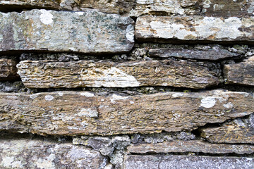 Rustic natural stone wall