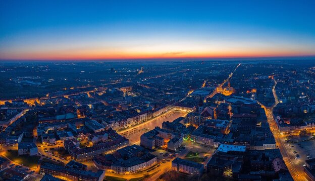 Aerial View Of The Beautifull City In Silesia - Bytom.