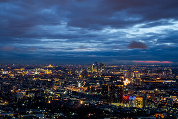 Fototapeta na wymiar Entire view of Moscow from Ostankino tower