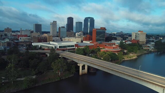 City Drone View of Little Rock Arkansas