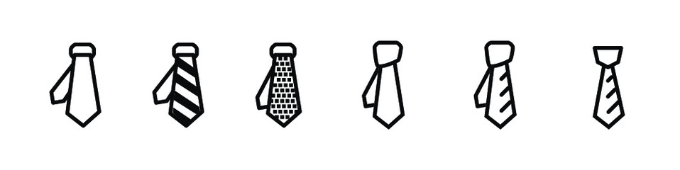 Set of tie icons
