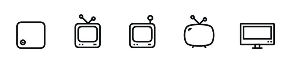 Set of tv icon