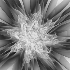 Abstract fractal illustration for creative design looks like flower.