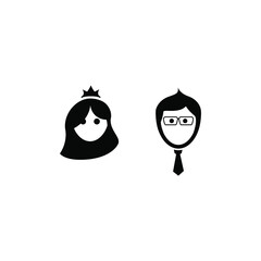 Pictograms of a couple