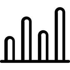 
Bar Graph Line Vector Icon
