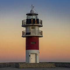 Cabo Ortegal lighthouse on the coast of Galicia at sunrise