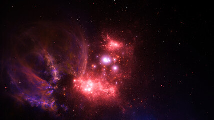 Abstract fractal illustration looks like galaxies