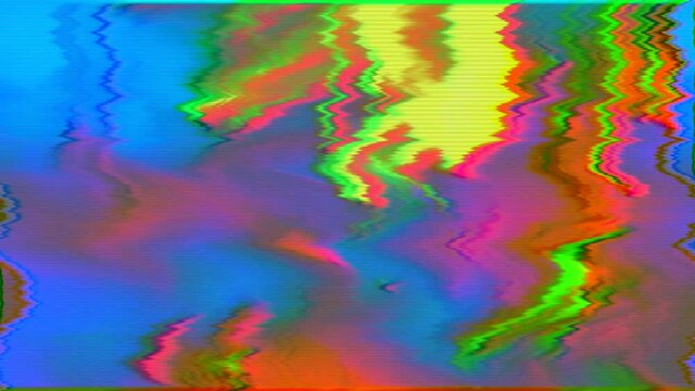 Transforming vintage web punk psychedelic glittering background. Old tv concept. 