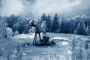 Oil and gas production in autumn.