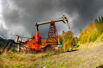 Oil and gas production in autumn.