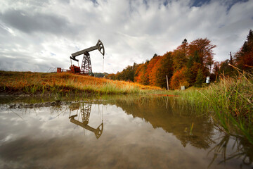 Oil and gas production in autumn.