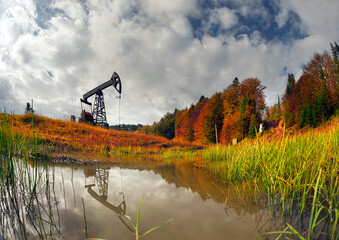 Oil and gas production in autumn.