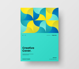 Vertical corporate identity A4 report cover. Abstract geometric vector business presentation design layout. Amazing company front page illustration brochure template.