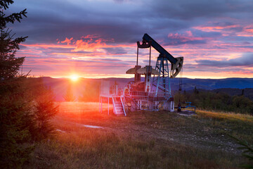 Oil and gas production in autumn.