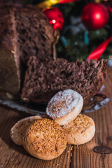 typical christmas cookies and polvorones