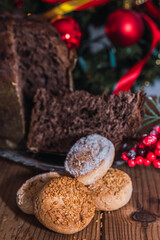 typical christmas cookies and polvorones