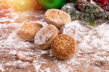 christmas cookies, polvorones and marzipan