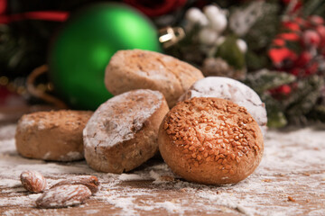 christmas cookies, polvorones and marzipan